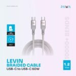 PAWA Levin Braided Cable USB-C to USB-C 60W